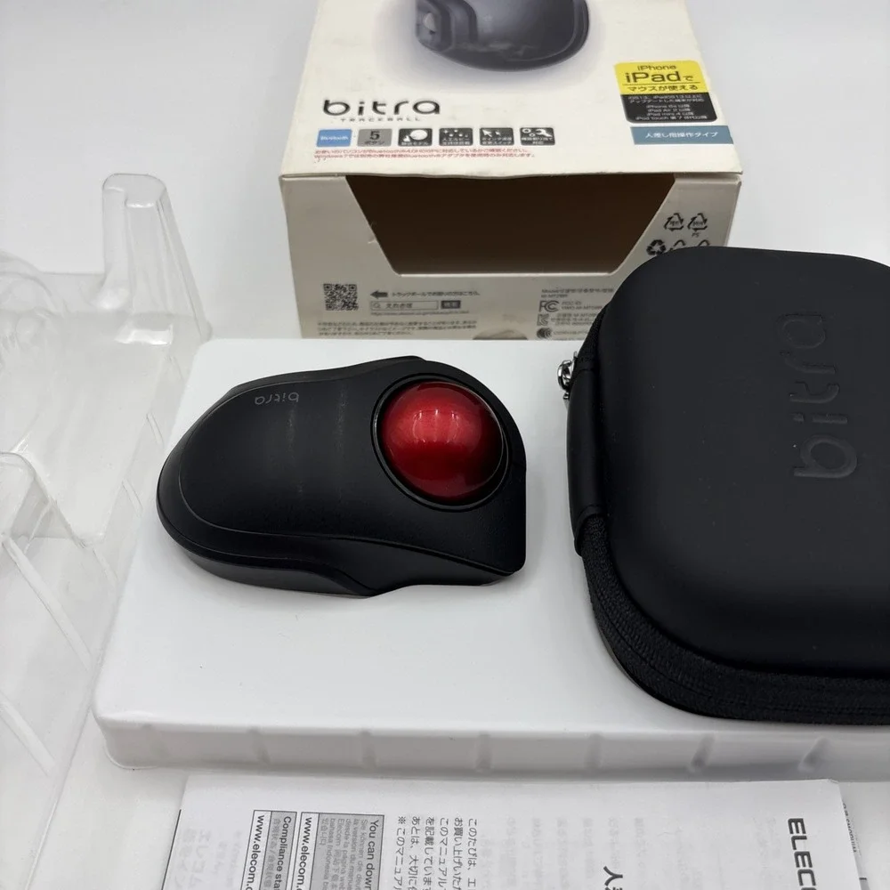 ELECOM bitra Trackball Mouse Quiet Index Finger Bluetooth Wireless Size 5